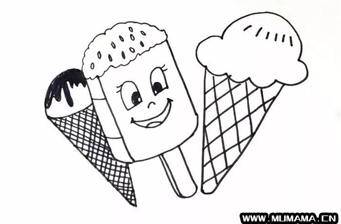 冰激凌雪糕简笔画怎么画图片